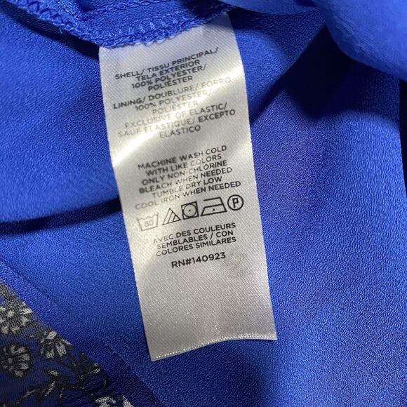 LOFT Blue Floral Blouse - Picture 4 of 7